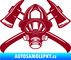 Samolepka Hasič 014 bordó vínová