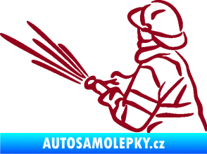 Samolepka Hasič 015 levá bordó vínová