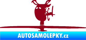 Samolepka Helikoptéra model 001 levá bordó vínová