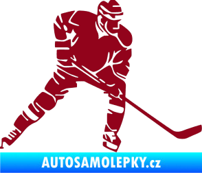 Samolepka Hokejista 026 pravá bordó vínová