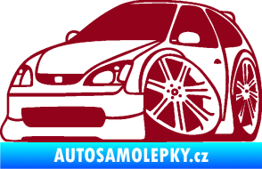 Samolepka Honda Civic karikatura levá bordó vínová