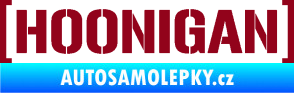 Samolepka Hoonigan nápis bordó vínová