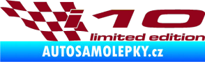 Samolepka i10 limited edition levá bordó vínová