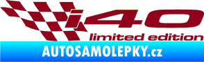 Samolepka i40 limited edition levá bordó vínová