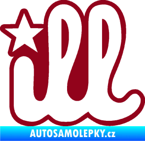 Samolepka ILL 002 bordó vínová