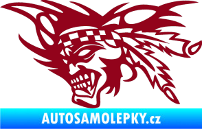 Samolepka Indián 001 levá bordó vínová