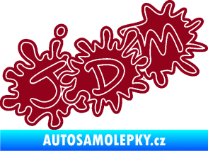 Samolepka JDM kaňky 002 bordó vínová