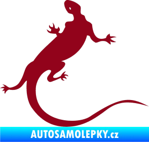 Samolepka Ještěrka 004 pravá bordó vínová