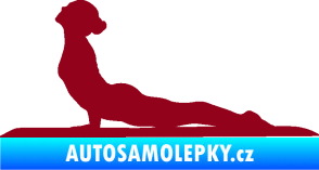 Samolepka Jóga 004 levá bordó vínová