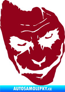 Samolepka Joker 002 pravá tvář bordó vínová