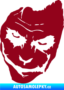 Samolepka Joker 002 levá tvář bordó vínová