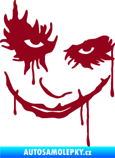 Samolepka Joker 003 pravá tvář bordó vínová