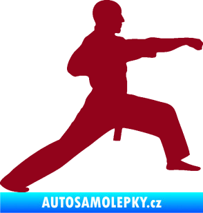 Samolepka Judo 001 pravá bordó vínová
