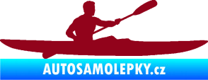 Samolepka Kajakář 003 pravá bordó vínová