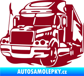 Samolepka Kamion 002 levá nákladní auto bordó vínová