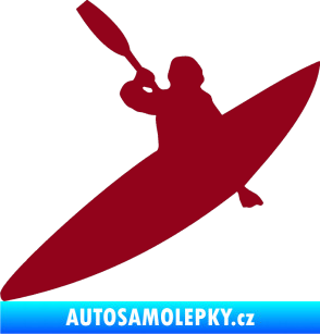 Samolepka Kanoista 001 levá bordó vínová