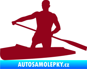 Samolepka Kanoista 002 levá bordó vínová