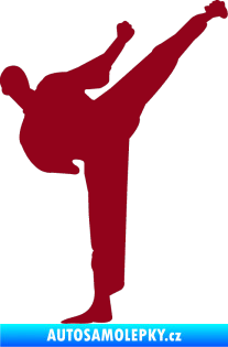 Samolepka Karate 001 pravá bordó vínová