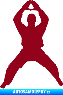 Samolepka Karate 003 levá bordó vínová