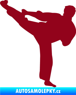 Samolepka Karate 008 levá bordó vínová