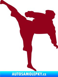 Samolepka Karate 009 levá bordó vínová