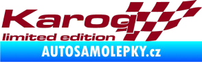 Samolepka Karoq limited edition pravá bordó vínová