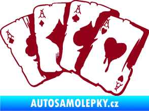 Samolepka Karty 004 bordó vínová