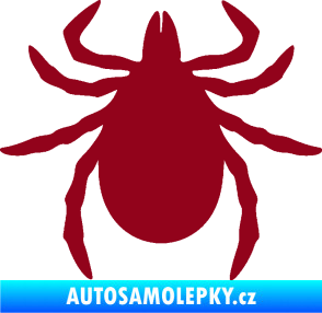 Samolepka Klíště 001 bordó vínová