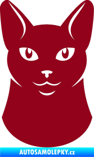 Samolepka Kočka 005 pravá bordó vínová