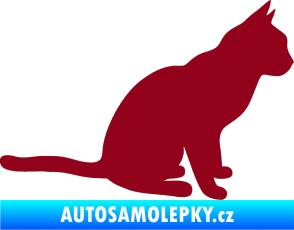 Samolepka Kočka 008 pravá bordó vínová