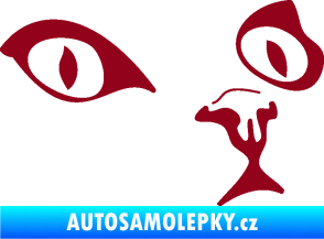 Samolepka Kočka 010 pravá bordó vínová