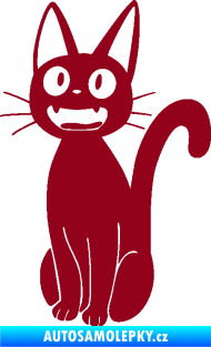 Samolepka Kočka 031 levá bordó vínová