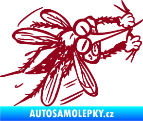 Samolepka Komár 002 pravá bordó vínová