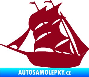 Samolepka Koráb 001 levá bordó vínová