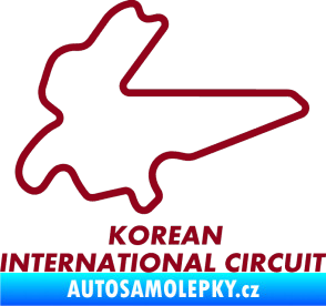 Samolepka Okruh Korean International Circuit bordó vínová