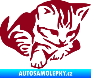 Samolepka Koťátko 003 pravá bordó vínová