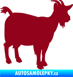 Samolepka Koza 001 pravá bordó vínová