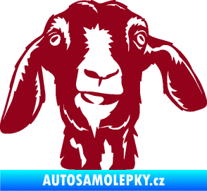 Samolepka Koza 003 pravá bordó vínová