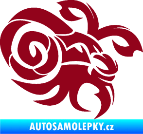 Samolepka Kozoroh 003 pravá bordó vínová