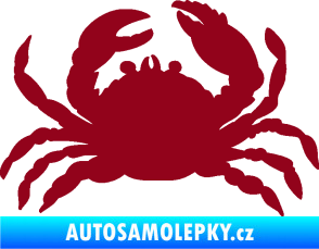 Samolepka Krab 001 pravá bordó vínová
