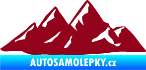 Samolepka Krajina hory 014 pravá bordó vínová