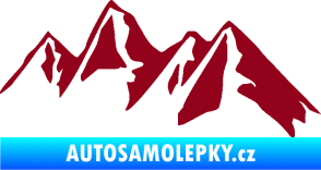 Samolepka Krajina hory 015 pravá bordó vínová