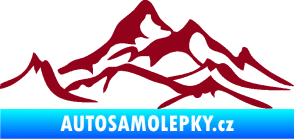 Samolepka Krajina hory 017 levá bordó vínová
