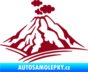 Samolepka Krajina hory 018 pravá bordó vínová