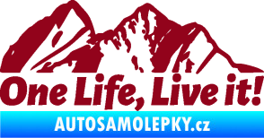 Samolepka Krajina hory 029 pravá bordó vínová