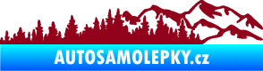 Samolepka Krajina hory 030 pravá bordó vínová