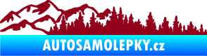 Samolepka Krajina hory 030 levá bordó vínová