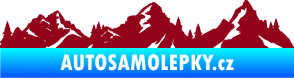 Samolepka Krajina hory 035 levá bordó vínová