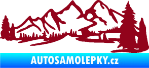 Samolepka Krajina hory 038 pravá bordó vínová
