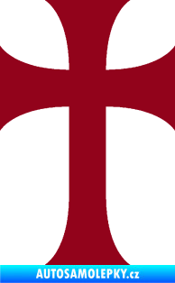 Samolepka Křesťanský kříž 002 bordó vínová